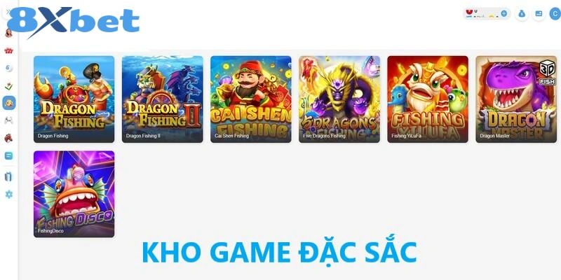 Kho game bắn cá đặc sắc tại 8XBET